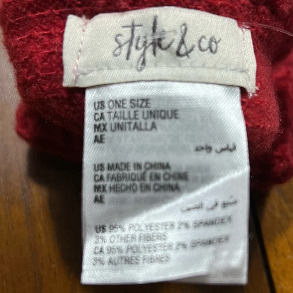 STYLE & CO, Knit Tech Gloves, Created for Macy's - Maroon   Retail $20